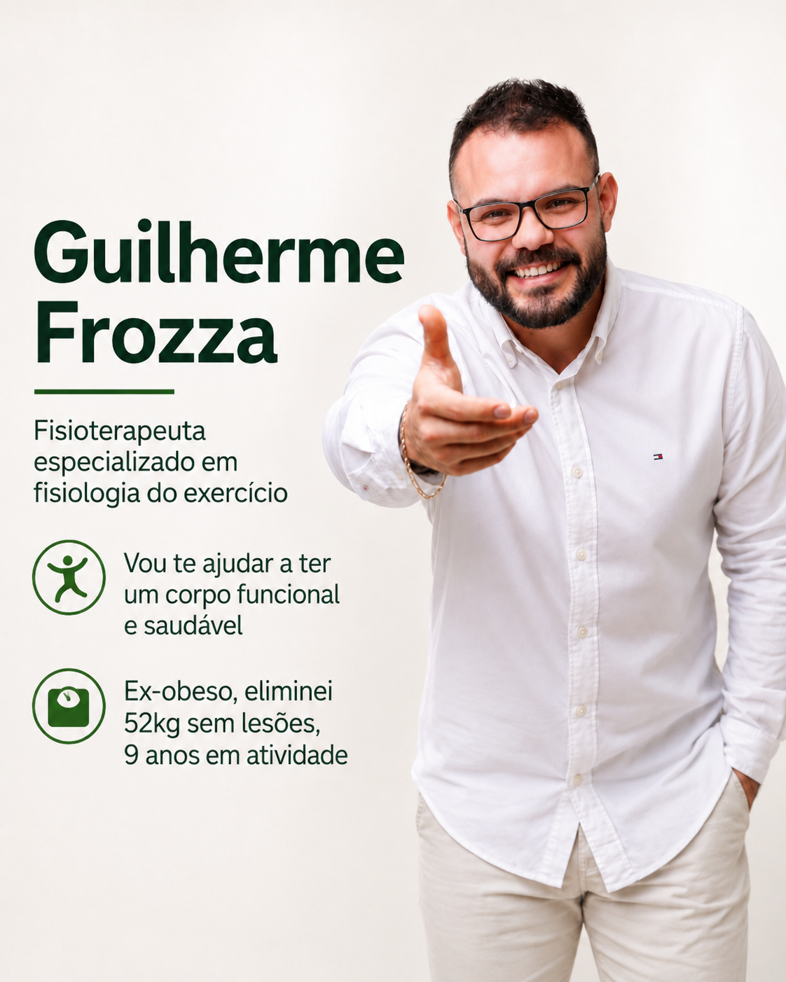 Guilherme Frozza, fisioterapeuta responsável pelo Life60
